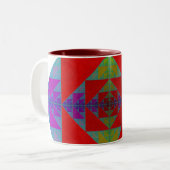 RGB Sierpinskiの正方形のマグ ツートーンマグカップ (正面左)