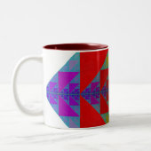 RGB Sierpinskiの正方形のマグ ツートーンマグカップ (左)