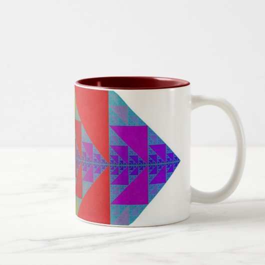 RGB Sierpinskiの正方形のマグ ツートーンマグカップ (右)