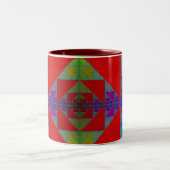 RGB Sierpinskiの正方形のマグ ツートーンマグカップ (中央)