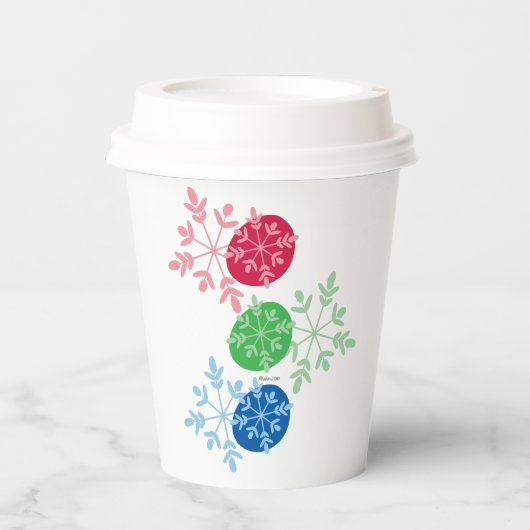 RGB Snowflakes 紙コップ (正面)