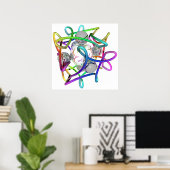 RGBCube – 白 ポスター (ホームオフィス)