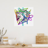 RGBCube – 白 ポスター (キッチン)