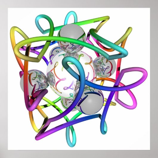 RGBCube – 白 ポスター (正面)