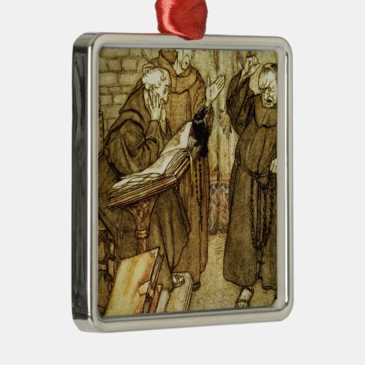 「RHのコクマルガラスのアーサーRackham |Illustration メタルオーナメント (右)