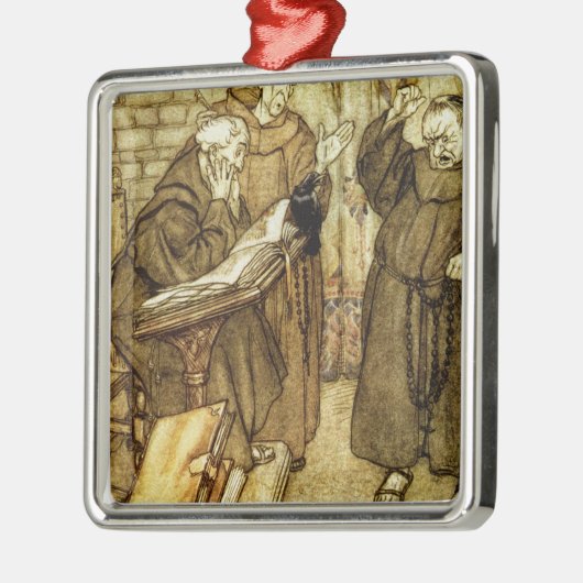 「RHのコクマルガラスのアーサーRackham |Illustration メタルオーナメント (左)