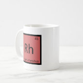 Rh - ランフォリンクス 化学記号 コーヒーマグカップ (正面左)