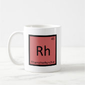 Rh - ランフォリンクス 化学記号 コーヒーマグカップ (左)