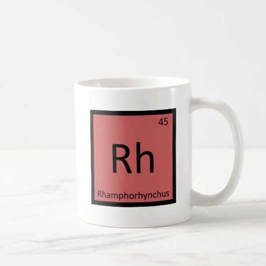 Rh - ランフォリンクス 化学記号 コーヒーマグカップ (右)