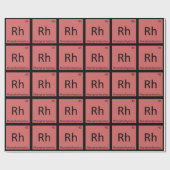 Rh - ランフォリンクス 化学記号 ラッピングペーパー (フラット)