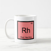 Rh - レッド・ヘリング 化学元素記号 おもしろ T コーヒーマグカップ (左)