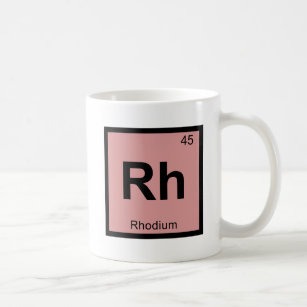 Rh – ロジウム化学周期表記号 コーヒーマグカップ