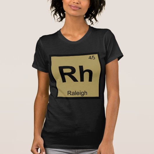 Rh - ローリー ノースカロライナ 化学の街のシンボル tシャツ (正面)