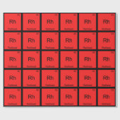 Rh – 赤毛化学周期表記号 ラッピングペーパー (フラット)