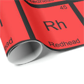 Rh – 赤毛化学周期表記号 ラッピングペーパー (ロールコーナー)