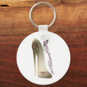 Rhapsody in金ゴールドStiletto Shoe Art キーホルダー (正面)