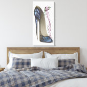 Rhapsody in Blue Stiletto Shoe Art Canvas Print キャンバスプリント (インサイチュ (寝室))
