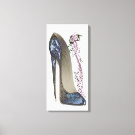 Rhapsody in Blue Stiletto Shoe Art Canvas Print キャンバスプリント