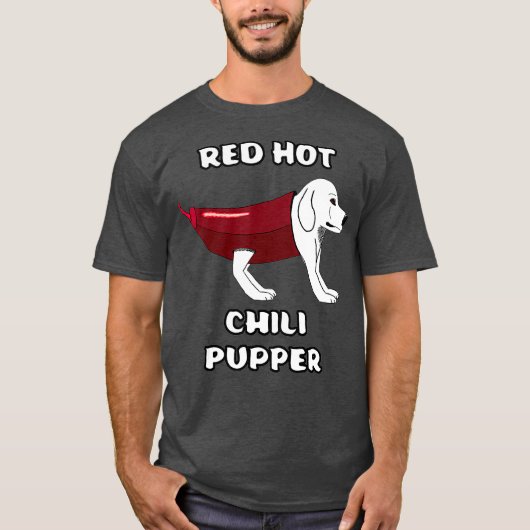 RHCP Red Hot Chili Pupper Peppers Parody Puppy Tシャツ (正面)