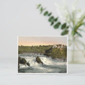Rheinfall mit Schloss Laufen, Schiffchen.クラシック ポストカード (スタンド正面)