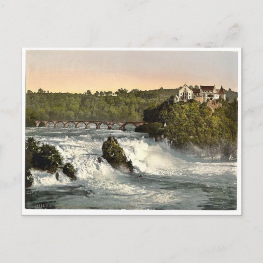 Rheinfall mit Schloss Laufen, Schiffchen.クラシック ポストカード (正面)