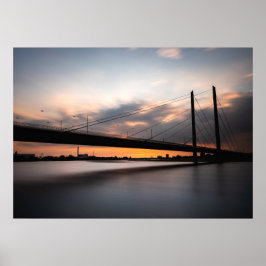 Rheinkniebrucke Dusseldorf，ドイツ ポスター