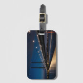 Rheinkniebrucke Dusseldorf，ドイツ ラゲッジタグ (正面縦)