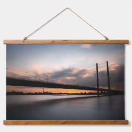 Rheinkniebrucke Dusseldorf，ドイツ 吊り下げ型タペストリー