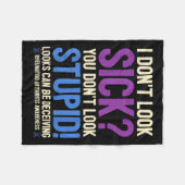 Rheumatoid Arthritis Awareness Quote I Don't Look フリースブランケット (正面(横))