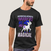 Rheumatoid Arthritis Warrior Magical Unicorn Purpl Tシャツ (正面)