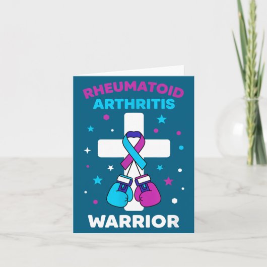 Rheumatoid Warrior Arthritis Awareness Humor カード (正面)