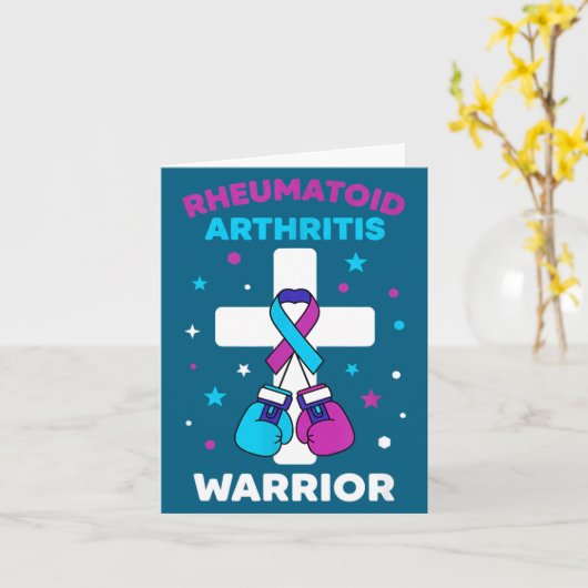 Rheumatoid Warrior Arthritis Awareness Humor カード (黄色い花)