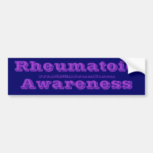 RheumatoidAwareness - RAの認識度色の…! バンパーステッカー