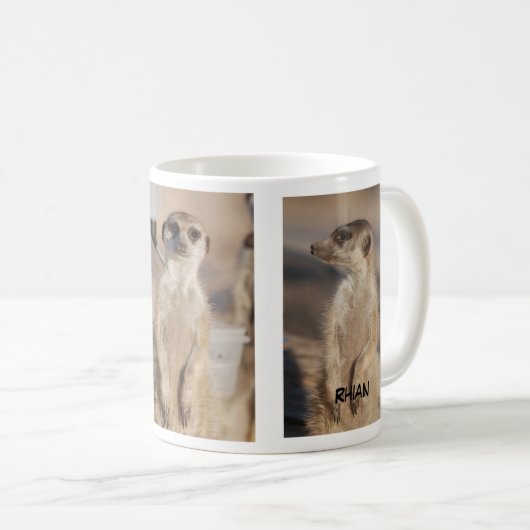 Rhianのmeerkatのマグ コーヒーマグカップ (正面右)
