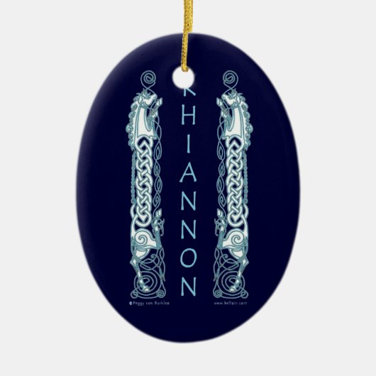 Rhiannonの馬のケルト族のオーナメント セラミックオーナメント (正面)