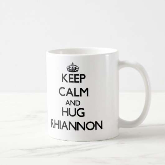 Rhiannon穏やか、抱擁保って下さい コーヒーマグカップ (右)