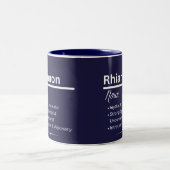Rhiannon Personalized Name Coffee Mug ツートーンマグカップ (中央)