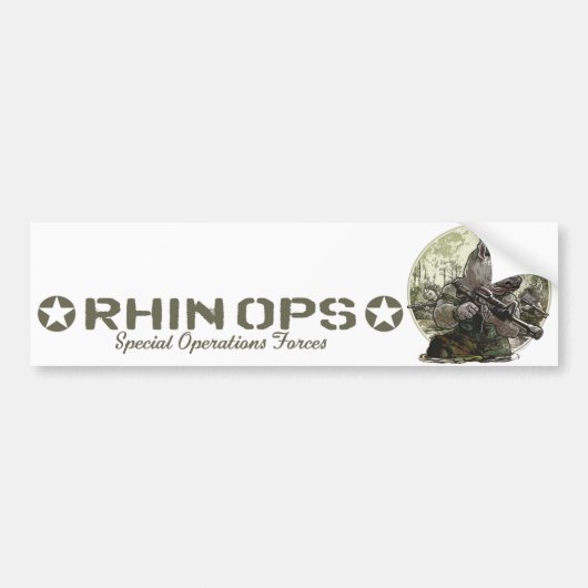 Rhin Opsの特殊作戦部隊特殊作戦部隊のギア バンパーステッカー (正面)