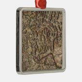 Rhine川の谷の刻まれた地図 メタルオーナメント (右)