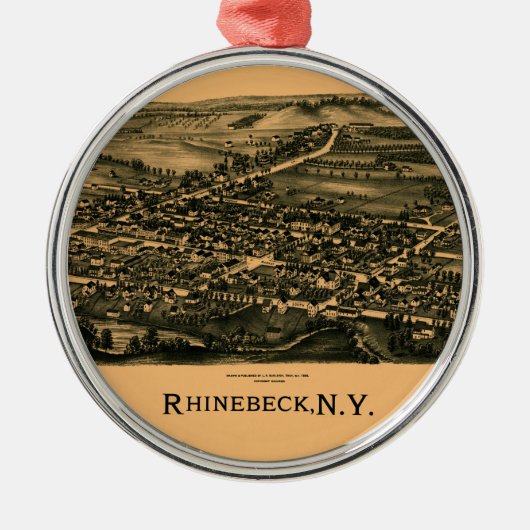 Rhinebeck 1890年 メタルオーナメント (正面)