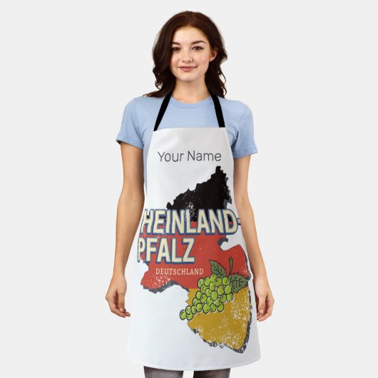 Rhineland-Palatinateドイツ連邦州RLP エプロン (着用した状態)