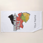 Rhineland-Palatinateドイツ連邦州RLP ビーチタオル (正面)