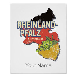 Rhineland-Palatinateドイツ連邦州RLP ポスター