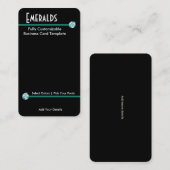 Rhinestoneジュエリー- Rhinestone Emeraldロゴ 名刺 (正面/裏面)