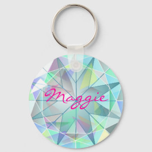 Rhinestoneフェイク宝石の名きらきら光る前キーチェーン キーホルダー