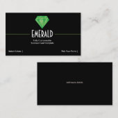 Rhinestone Jewel - Rhinestone Emeraldロゴビジネス 名刺 (正面/裏面)