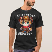 RhineStone Meowboy Cat Tシャツ (正面)