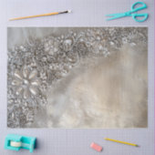 Rhinestone Patina、装飾モチーフ背景 薄葉紙 (クラフト)