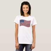 Rhinestone US Flag Illustration – Patriotic Tシャツ (正面フル)
