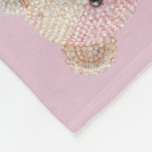 Rhinestone Valentine Bear  フリースブランケット (角)